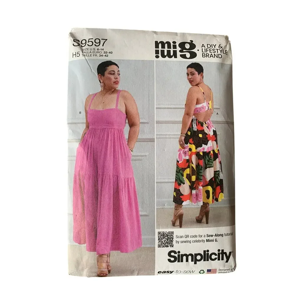 Simplicity Sewing Pattern S9597 Misses' Dress & Jumpsuit by Mimi G US Sz 6-14